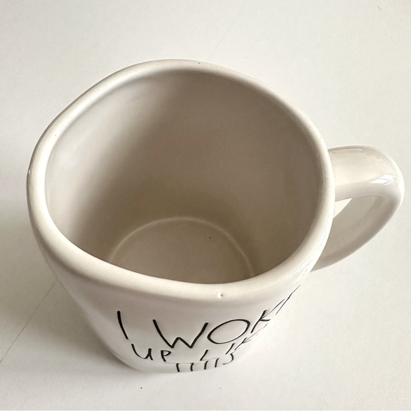 Rae Dunn Big Mug I WOKE UP LIKE THIS White - Picture 3 of 3